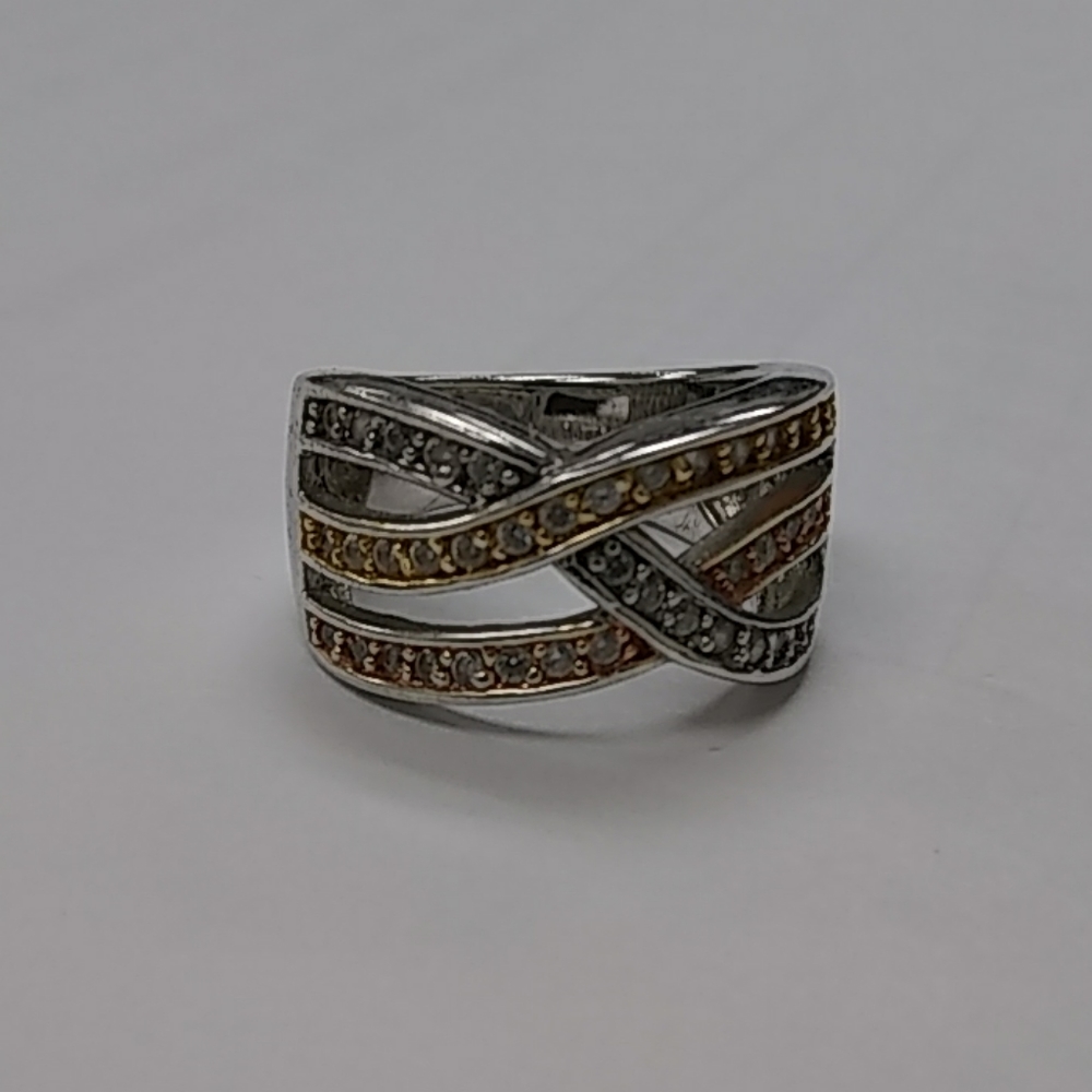 Baguette gems 925 sterling silver ring - Picture 5 of 5